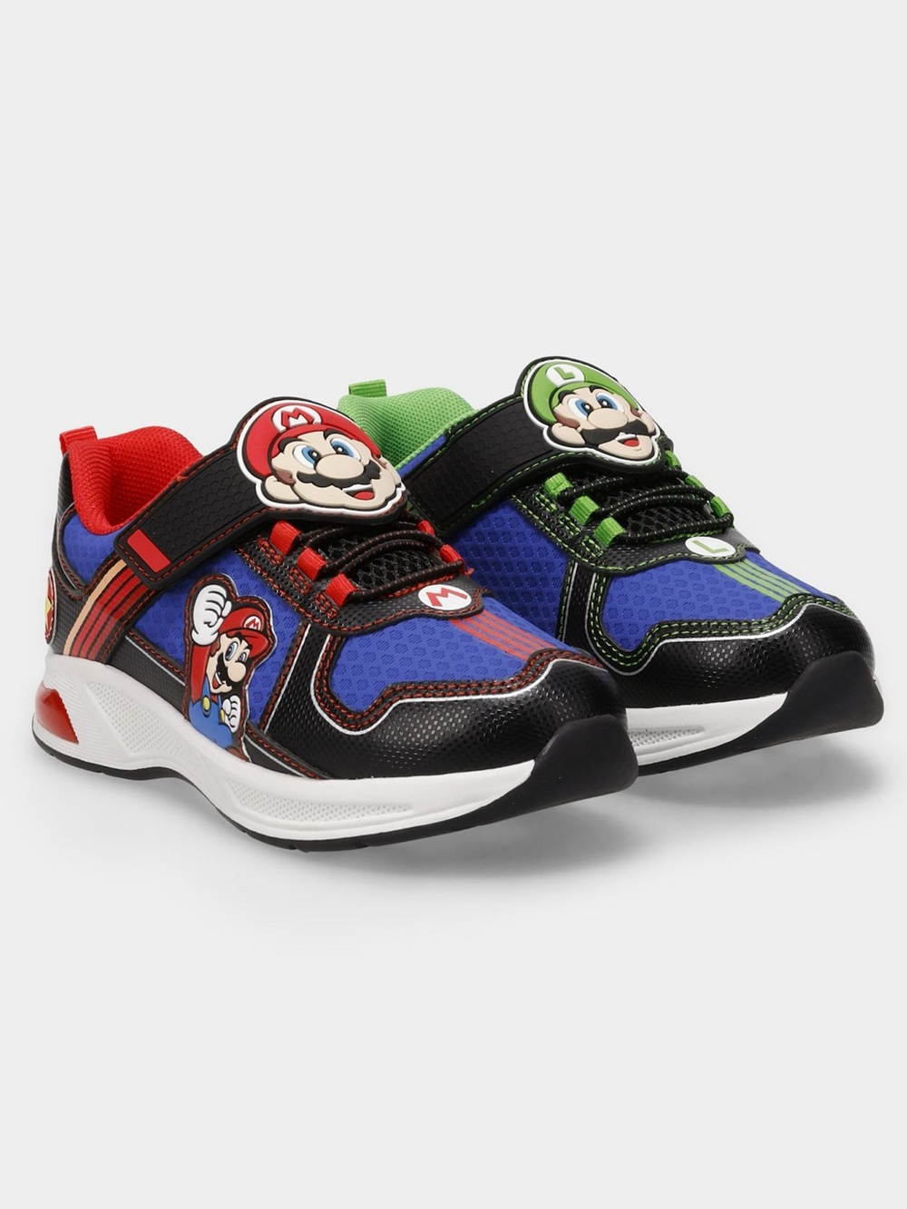 Mario & Luigi Nintendo Youth Boys Light Up Athletic Sneakers
